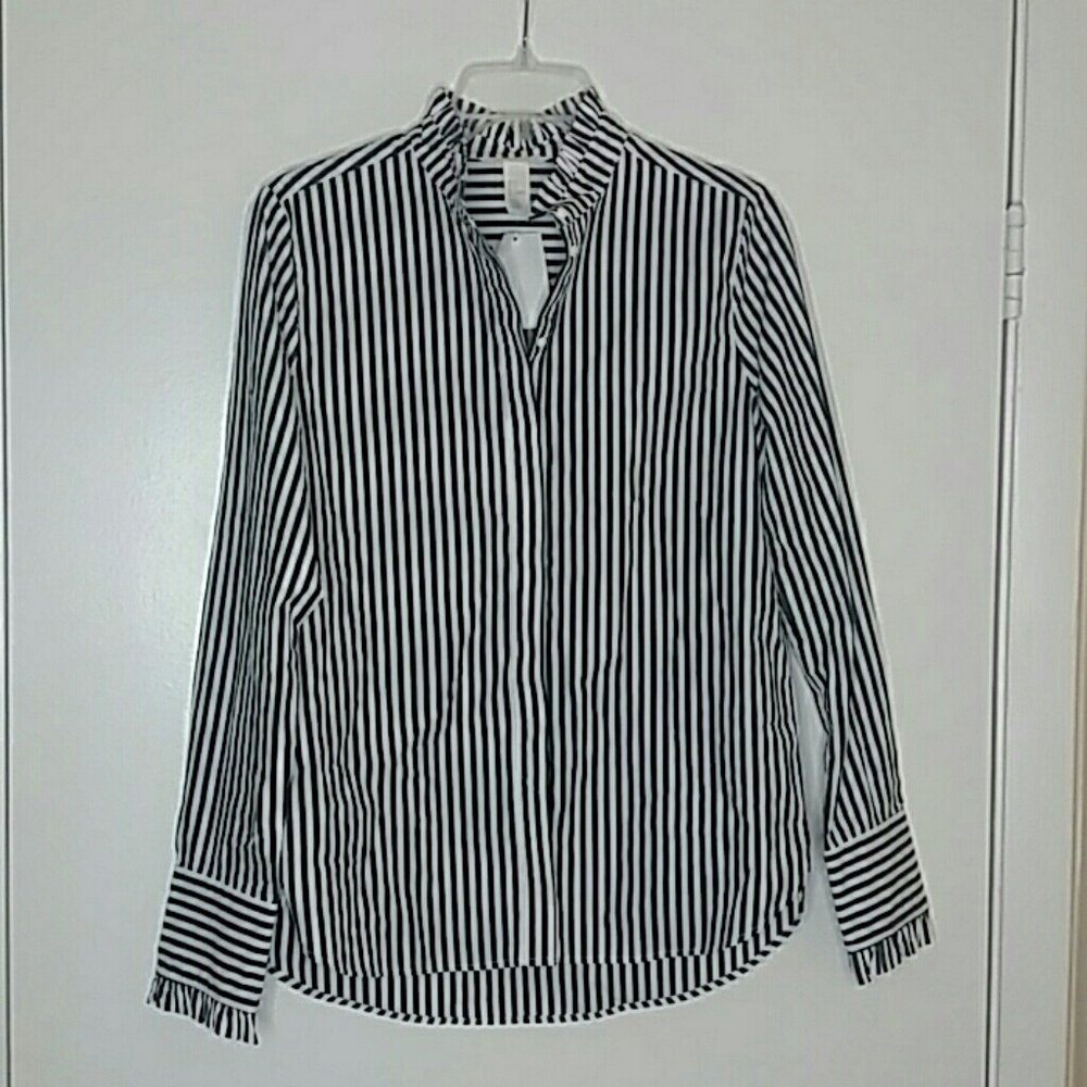 H&M Striped Long Sleeve Shirt